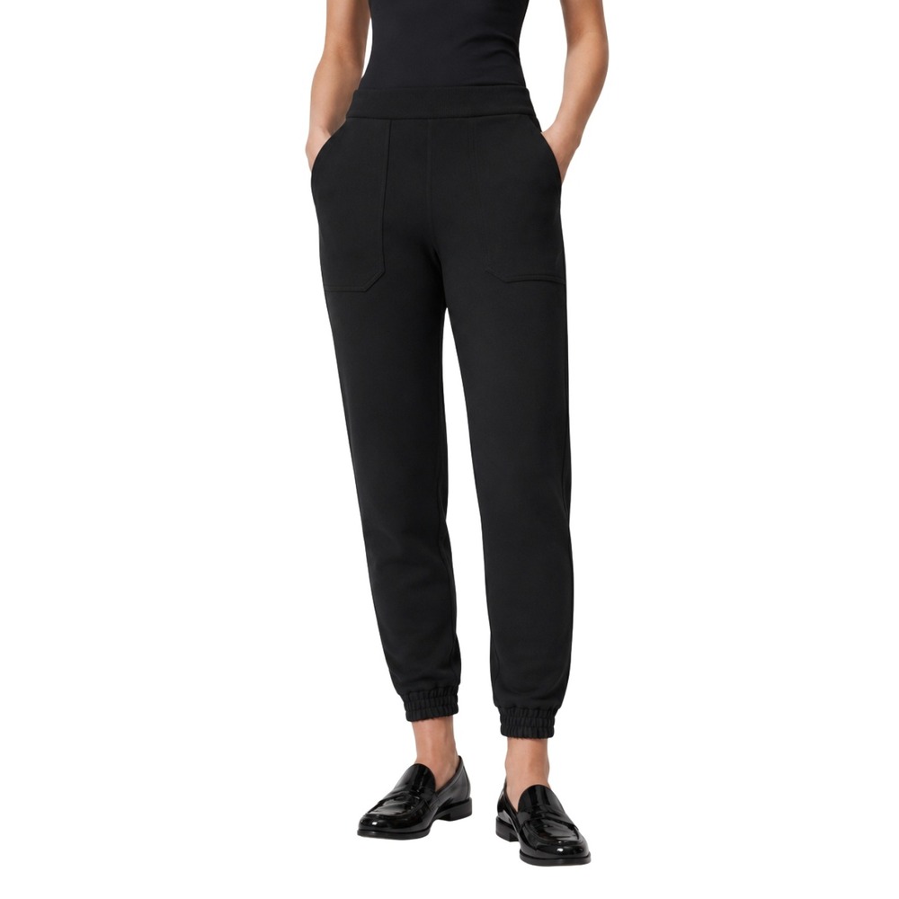 Spanx Pants Womens Small Black The Perfect Jogger High Rise Ponte Tapered Leg